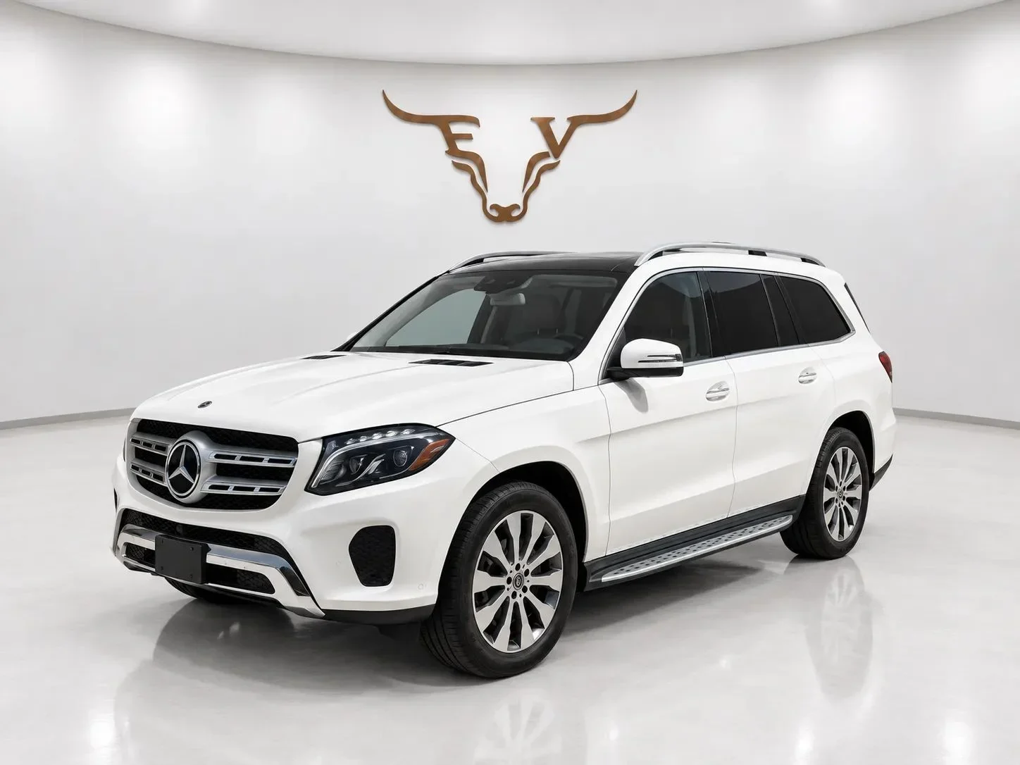 2019 Mercedes-Benz GLS 450 4MATIC Sport Utility White exterior for sale at Longhorn EV in Hutto, Texas
